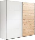 Armadio Composad, 250 × 223 × 67 cm, Rovere/Bianco, 2 ante, con ante scorrevoli, legno, per camera da letto