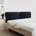 Testiera DHOME, velluto, Nero, per camera da letto, 210cm Dual
