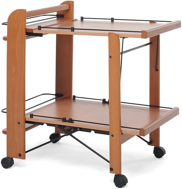 Carrello portaoggetti Foppapedretti, 76 × 49 × 75 cm, 76 × 49 × 27 cm, Noce, legno